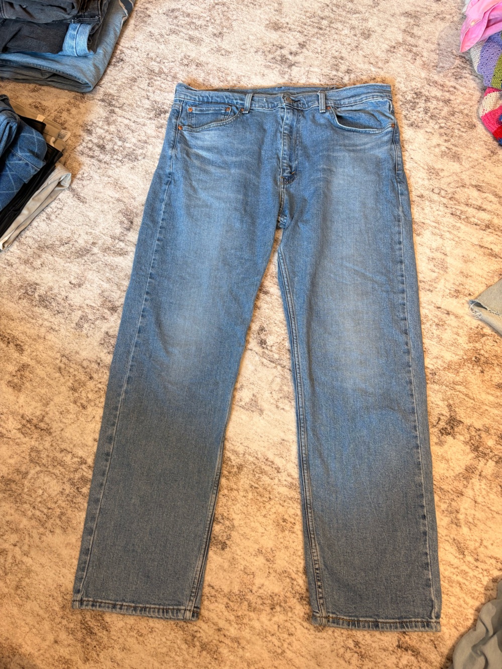 Levi's Men's Straight Jeans in Medium Blue Denim